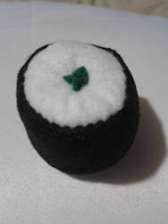 Cucumber sushi roll plushie