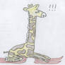 Giraffe on Ski's in COLOUR