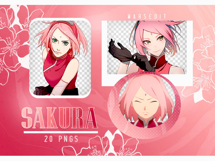 PNG pack 396 // Sakura Haruno (Naruto) by Marsedit on DeviantArt