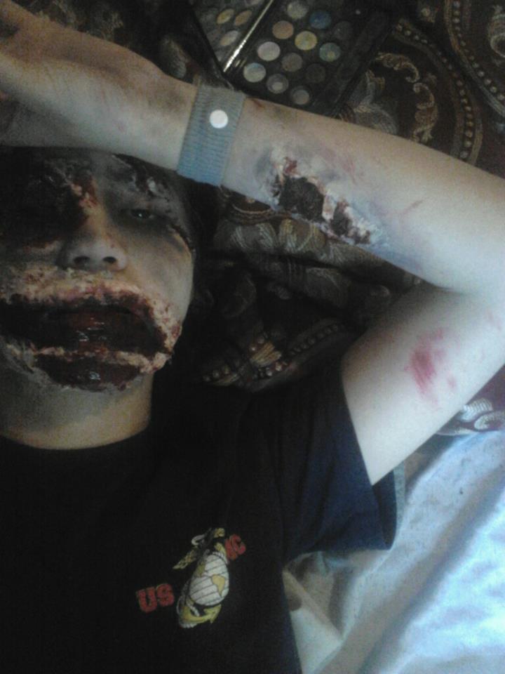 More of my first attempt at latex wounds