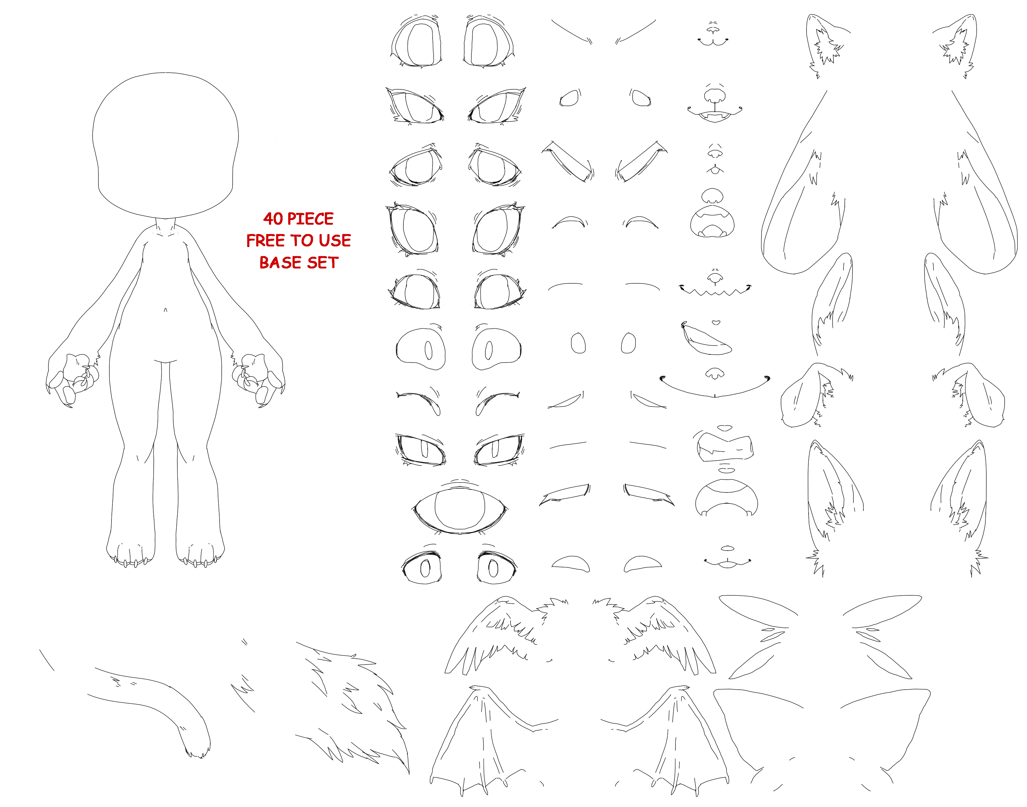 Free to use furry base by sp3epy on DeviantArt