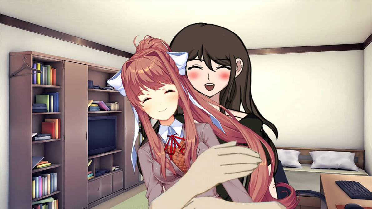 Christina Cuddling Monika by ChristinaBound on DeviantArt