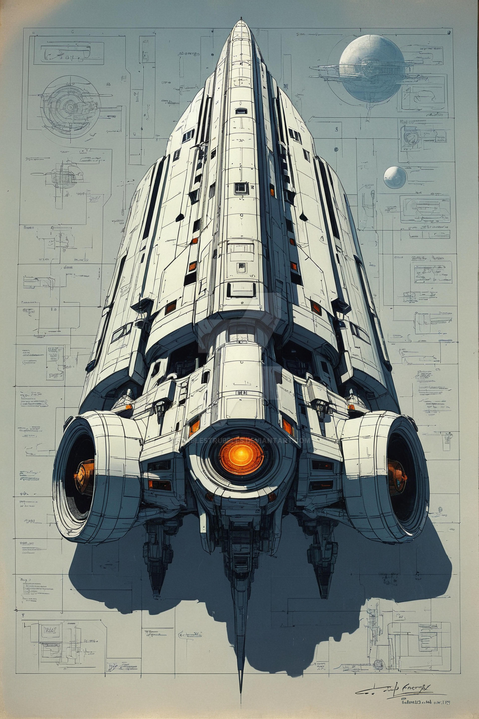 Starship Deviantart Vector Spaceship Illustration (4) by StableStrubbles on DeviantArt
