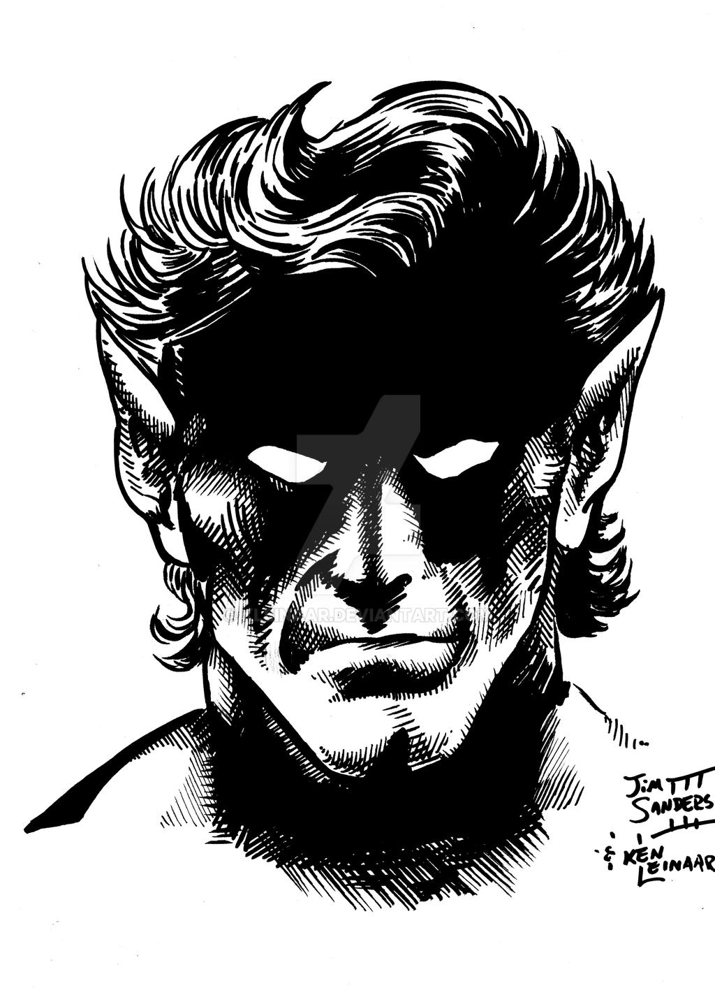 Nightcrawler - Jim Sanders III pencils, my inks.