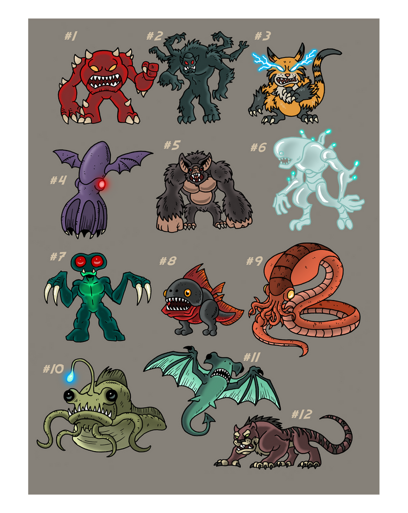 Mini Monsters - Volume 1 by McSlackerton on DeviantArt
