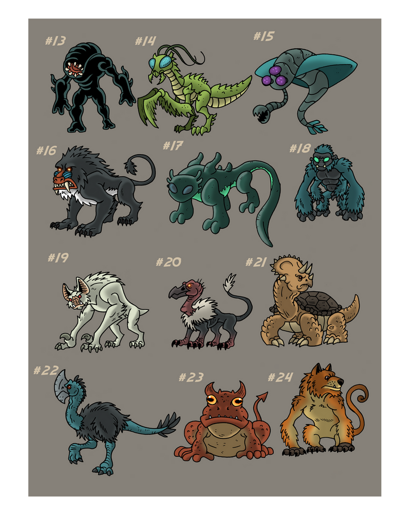 Mini Monsters - Volume 2 by McSlackerton on DeviantArt