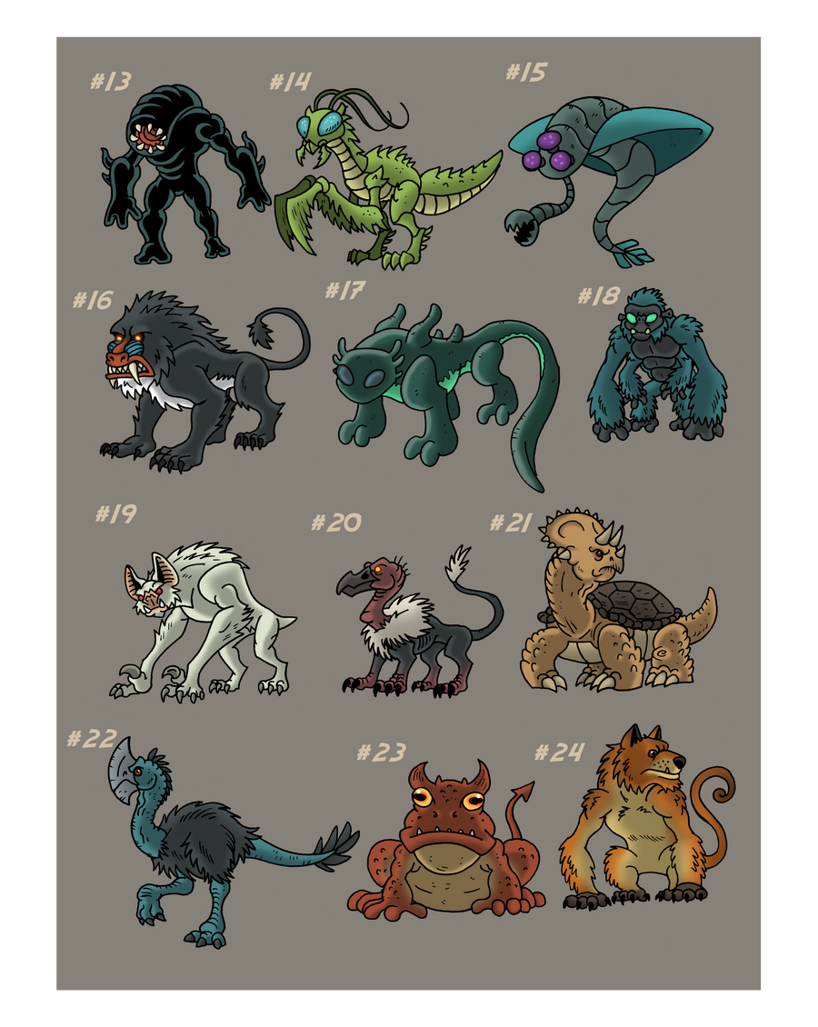 Mini Monsters - Volume 2 by McSlackerton on DeviantArt