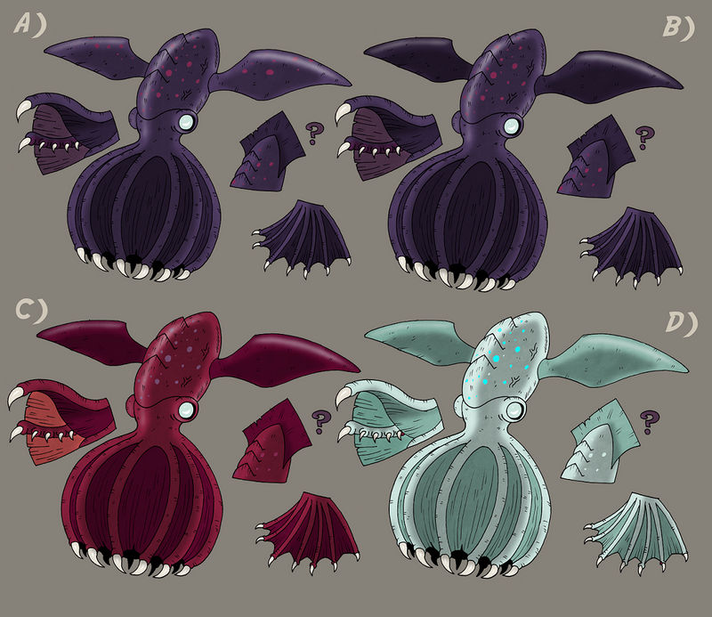 Vampire Squid Concepts by McSlackerton on DeviantArt