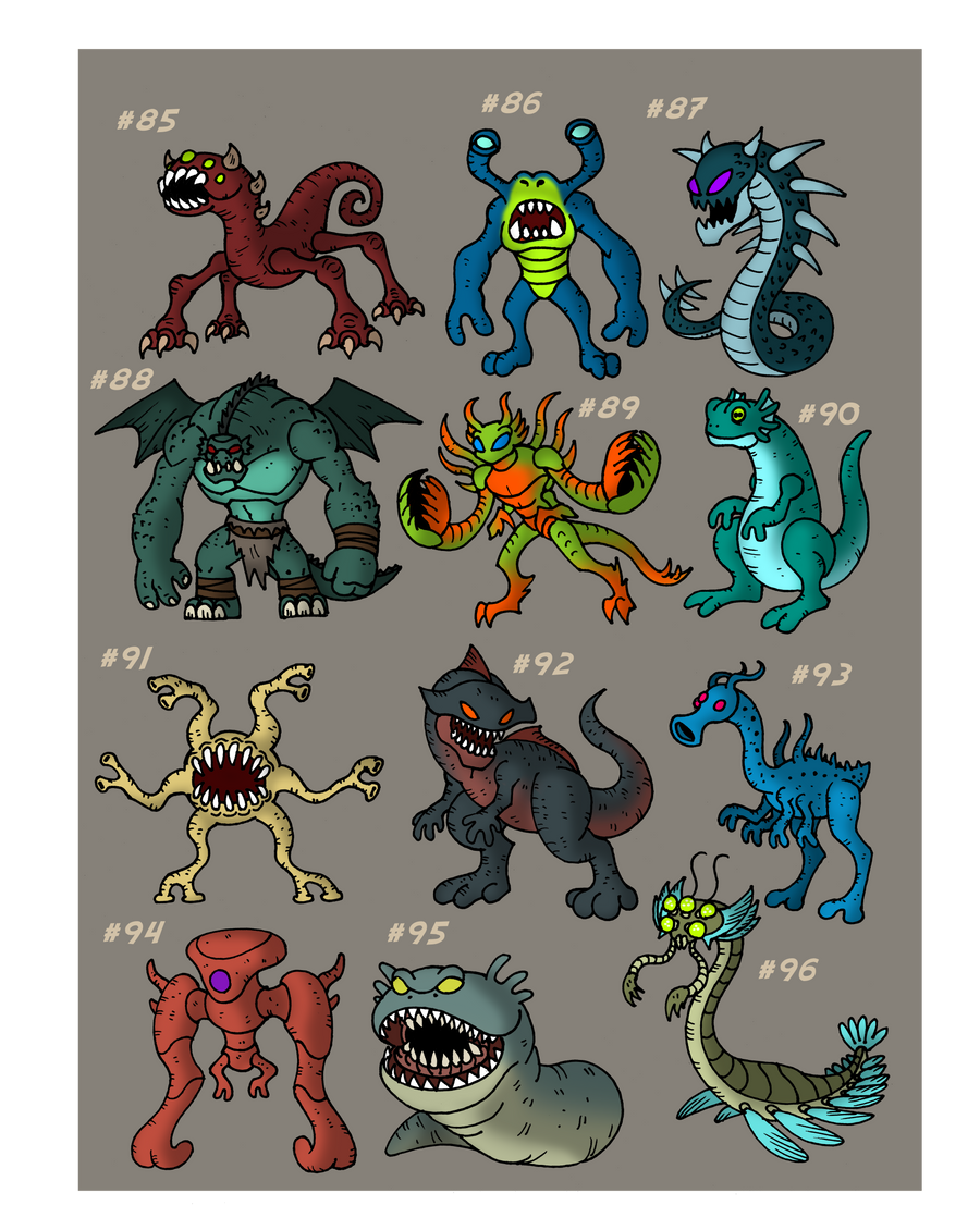 Mini Monsters - Volume 8 by McSlackerton on DeviantArt
