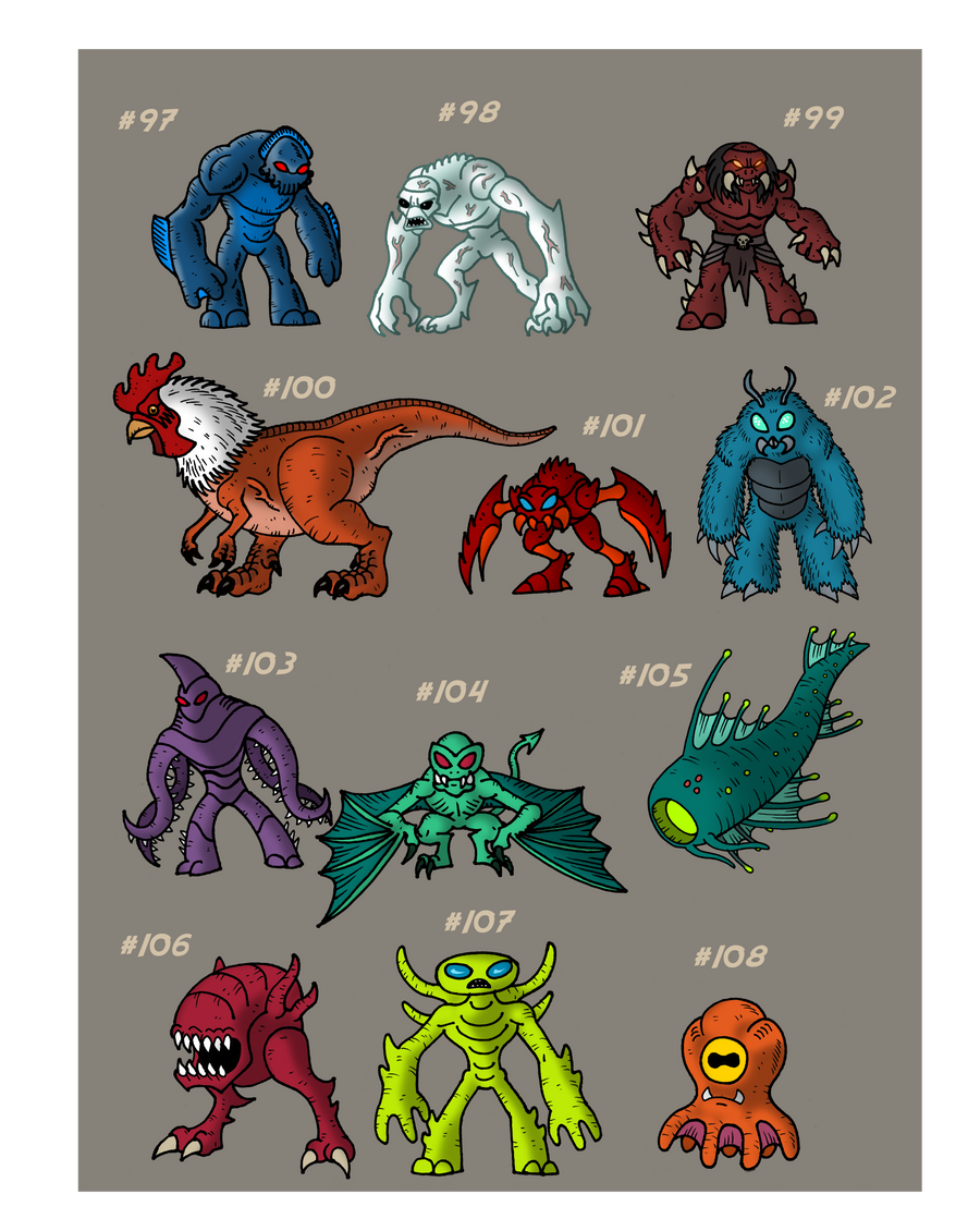 Mini Monsters - Volume 9 by McSlackerton on DeviantArt
