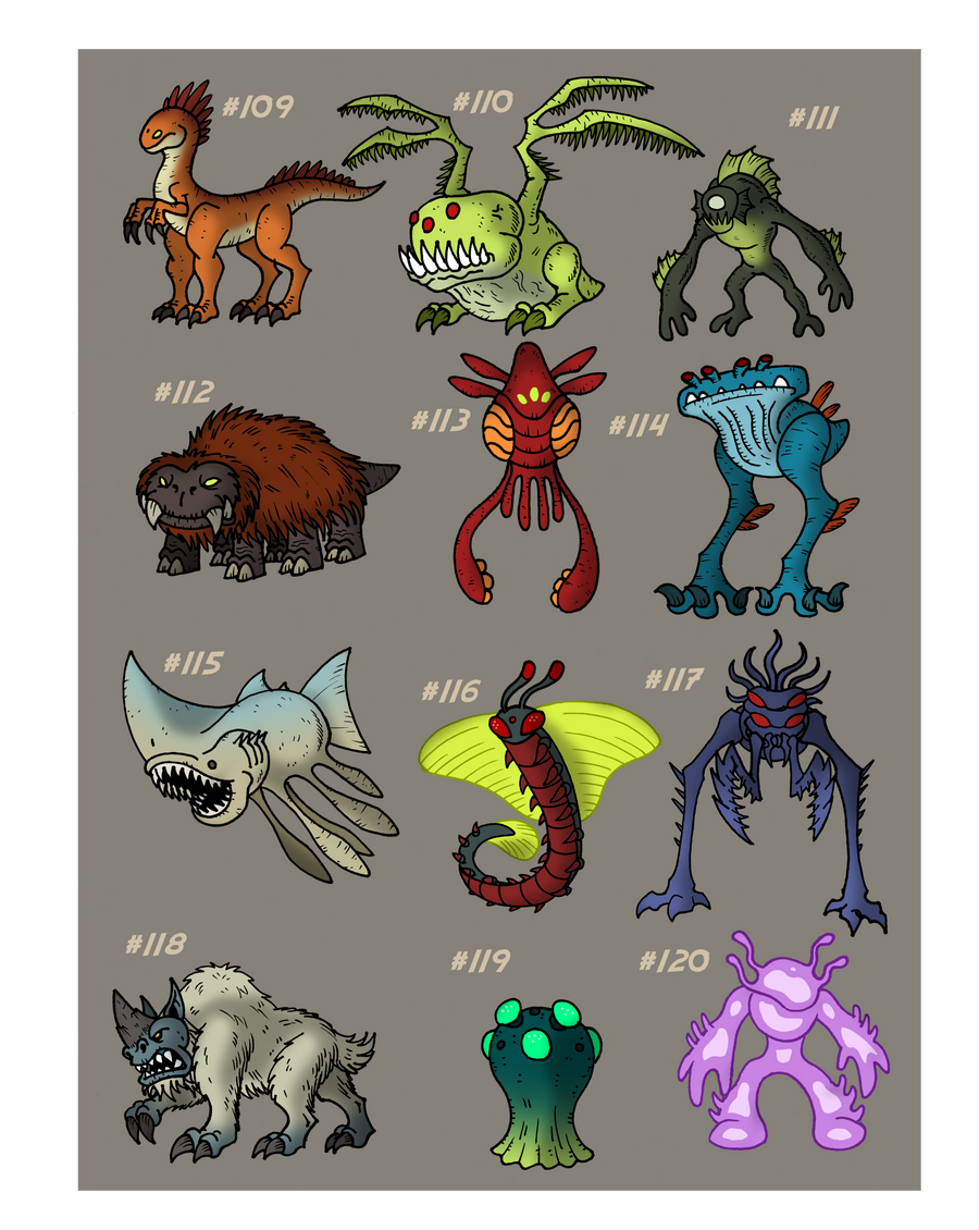 Mini Monsters - Volume 10 by McSlackerton on DeviantArt