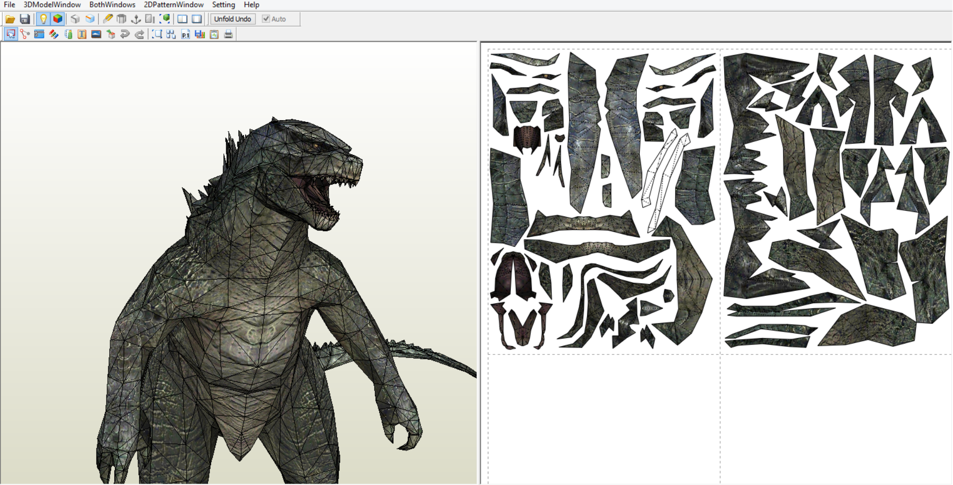 Godzilla Papercraft WIP