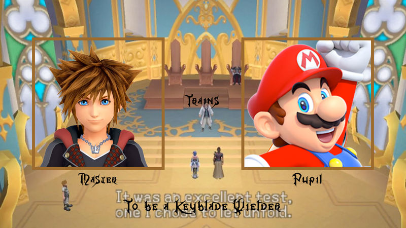 Sora Trains Mario to be a Keyblade Wielder by WilyGryphon on DeviantArt