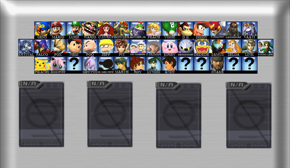 SSBB Character Roster by diamonddoggy on DeviantArt