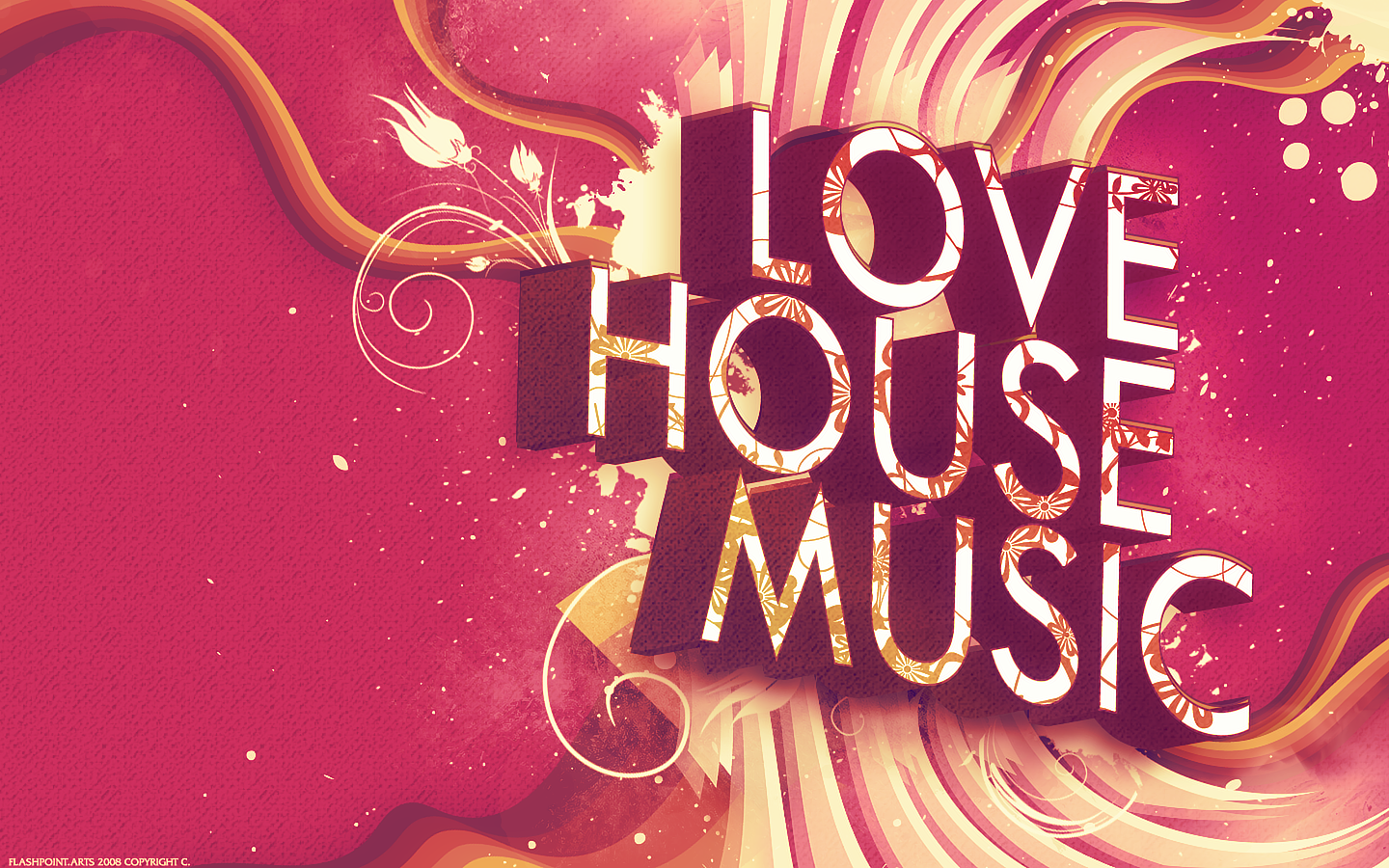 I Love House Music Wallpaper