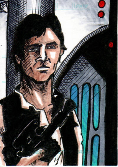 Han Solo Sketch Card no1