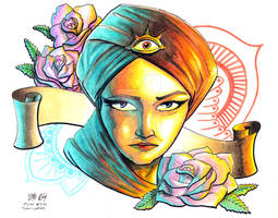 All Seeing Eye Girl Tattoo Design