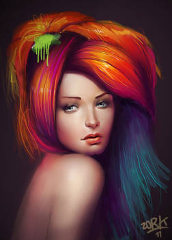 rainbow hair