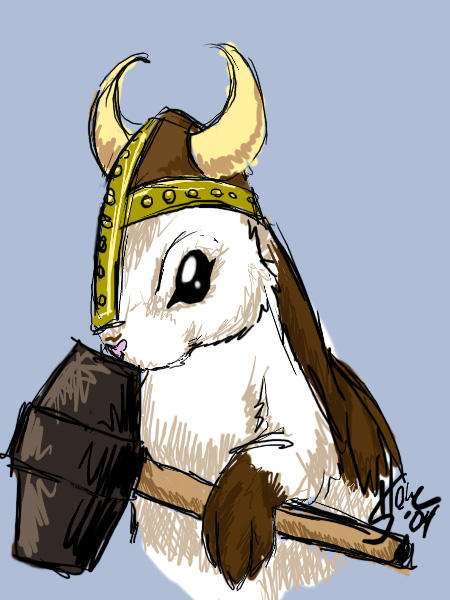 Viking bunny by VeganZombie on DeviantArt