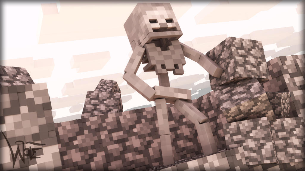 Minecraft Simple Skeleton Wallpaper By Wolfpedro On DeviantArt