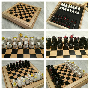 Guinea pig themed chess board