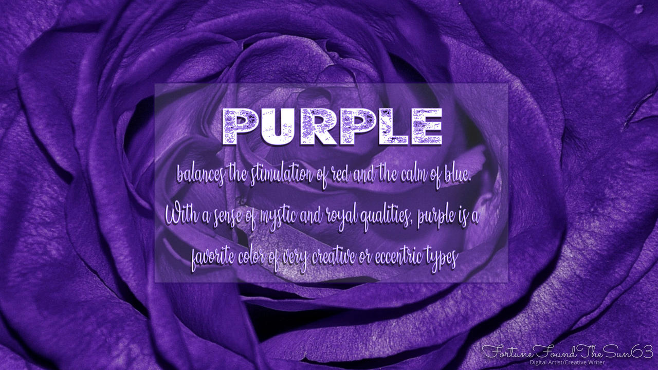 What Does Deep Purple Symbolize at Louis Brannan blog