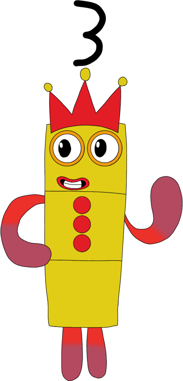 Numberblocks Yellow (Numberblocks) three by angrychenyu on DeviantArt