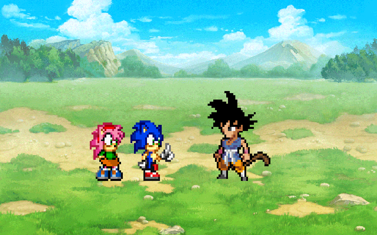 Kid Goku And Amy With GT Goku by supernes18 on DeviantArt