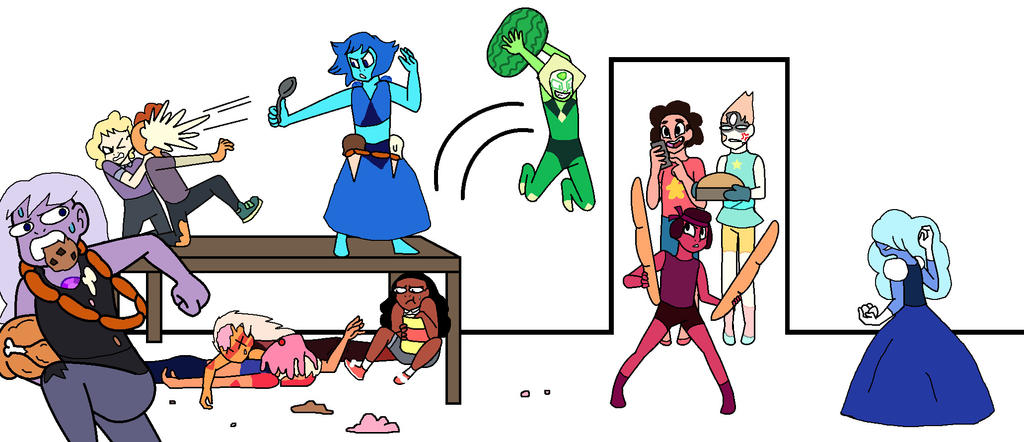 Draw the Squad-SU Food Fight by blah23z on DeviantArt