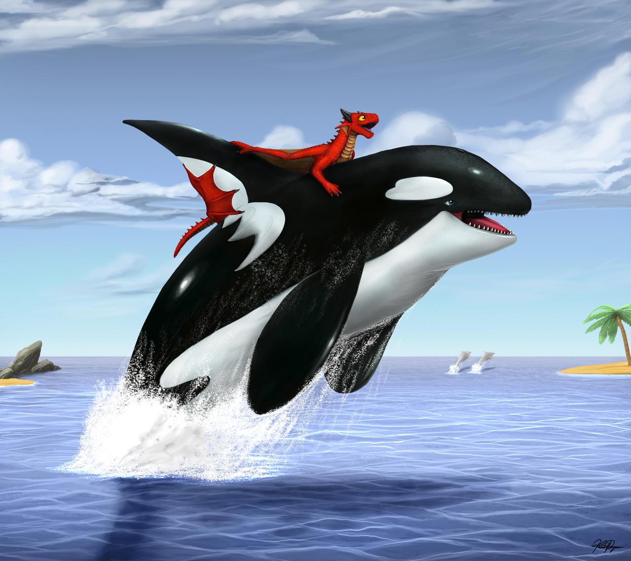Commission: The Killer Whale Rider by TargonRedDragon on DeviantArt