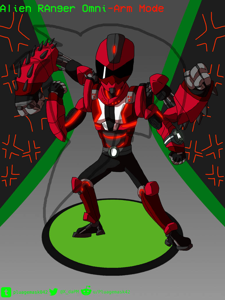 Omni Ranger Deviantart Ben 10 AU: Alien Ranger Omni - Arm Mode by Pluagemask042 on DeviantArt