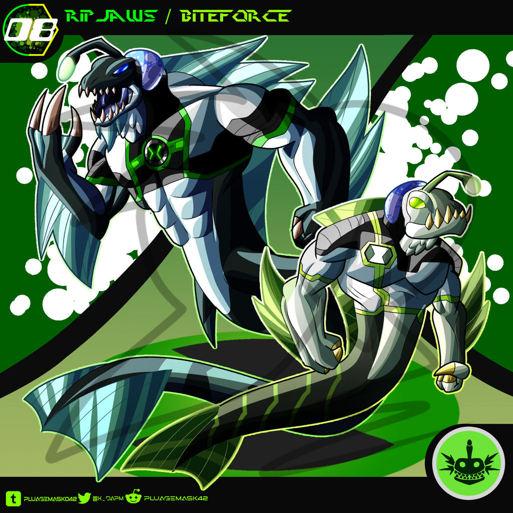 Alien Force Ripjaws Ben 10K and Ken 10 aliens - Ripjaws and Biteforce by Pluagemask042 on ...