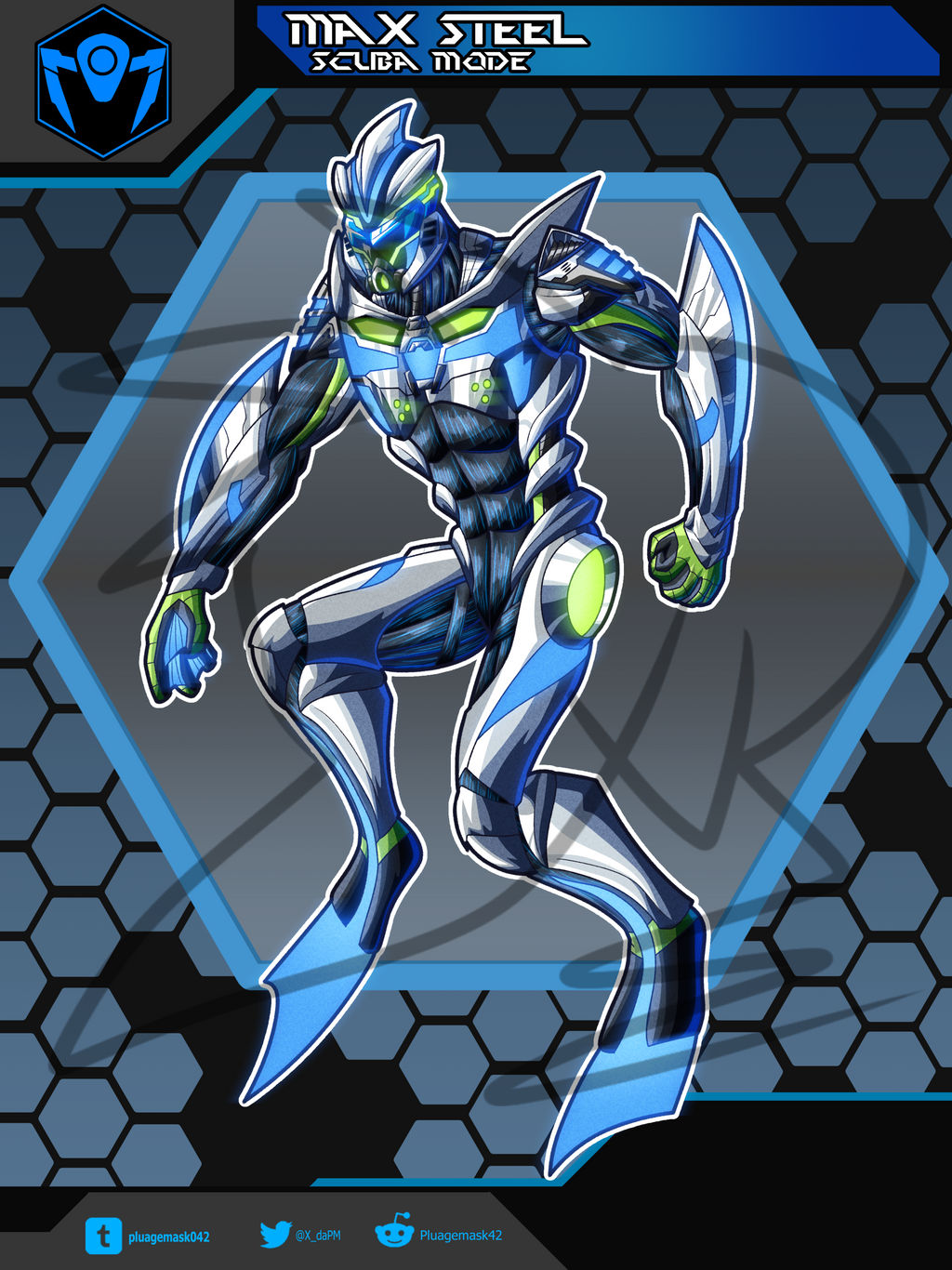 NEXUS Redesigns- Max Steel, Scuba Mode by Pluagemask042 on DeviantArt