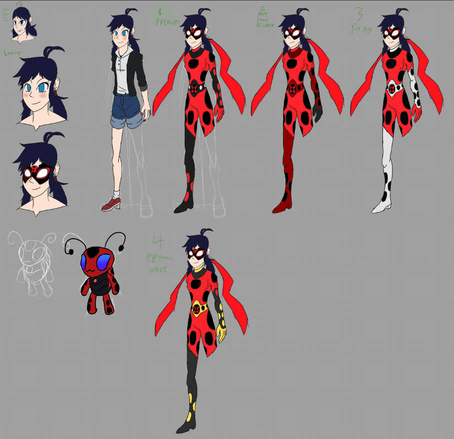 Ladybug First Design Design Sketches - Ladybug by Pluagemask042 on DeviantArt