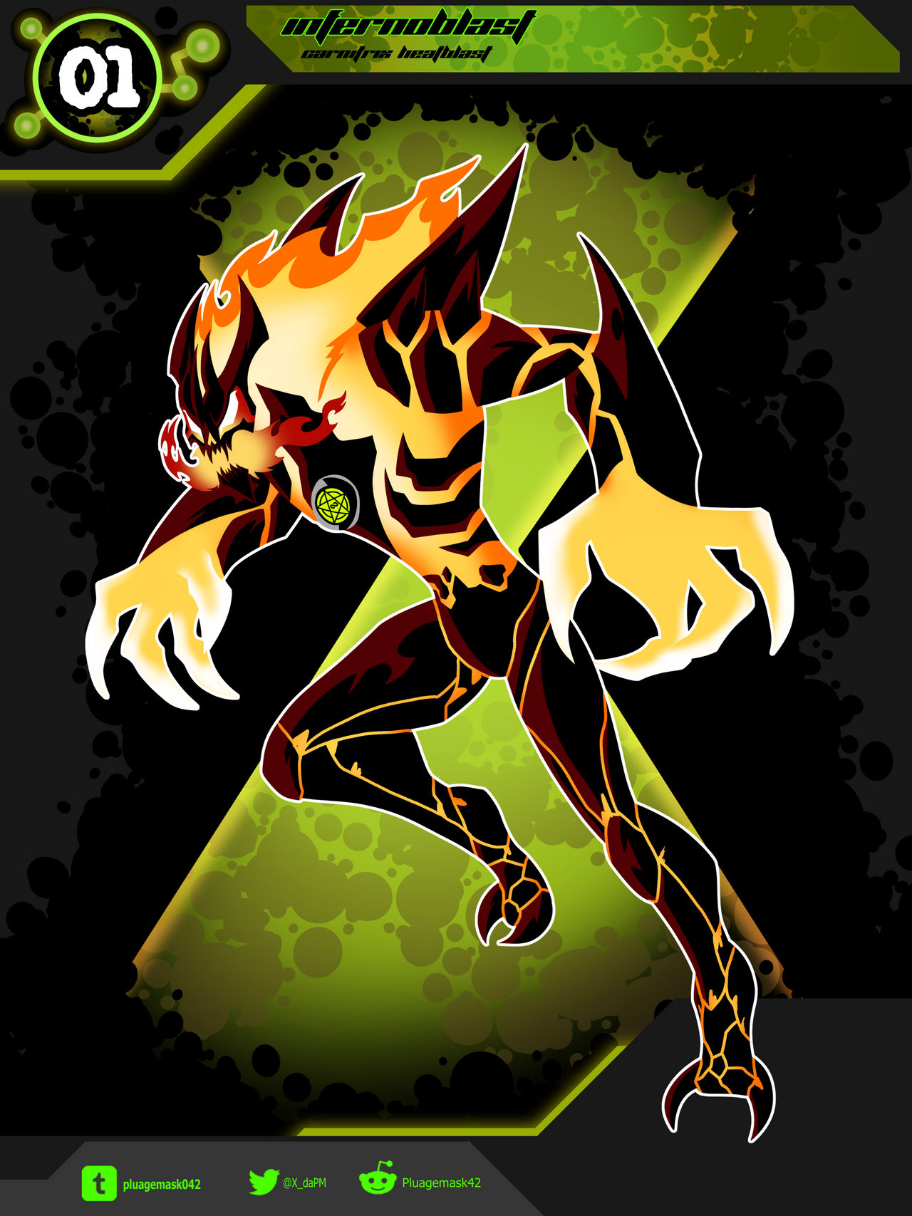 Ben 10 Carnitrix Redesigns- Infernoblast by Pluagemask042 on DeviantArt