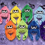 Rainbow Squid Keychains