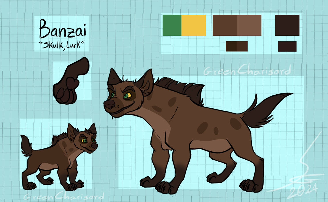 Banzai ref by GreenCharisard on DeviantArt