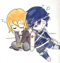 TheMusiciansFoxs OC and Chrom Chibis