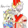 Natsu x Lucy, old japanese style