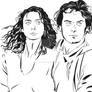 Jamie and Claire Vector Drawing