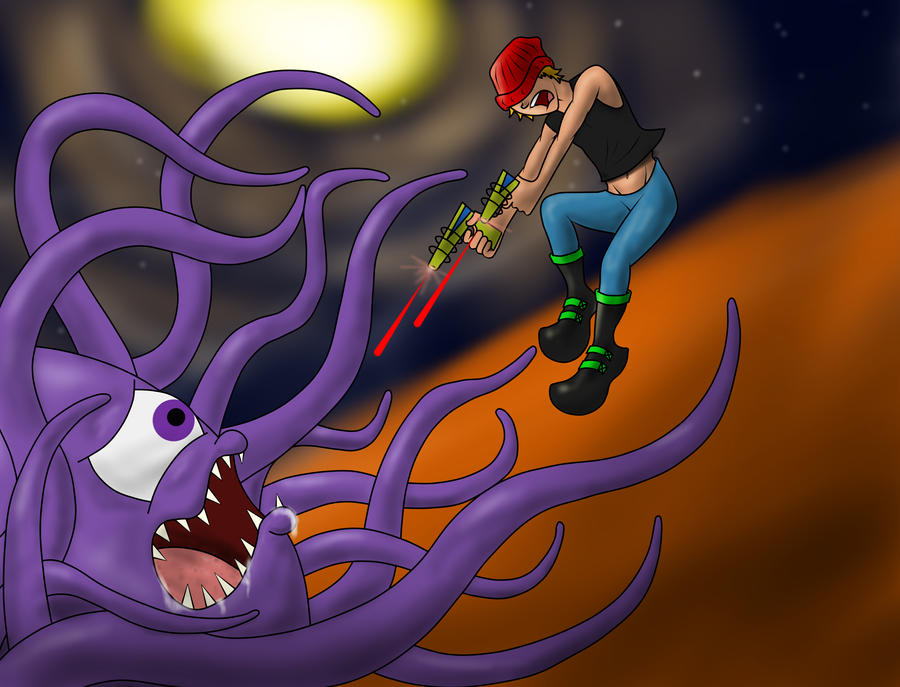 Tyler Vs. The Tentacle Monster by DR4WNOUT on DeviantArt.