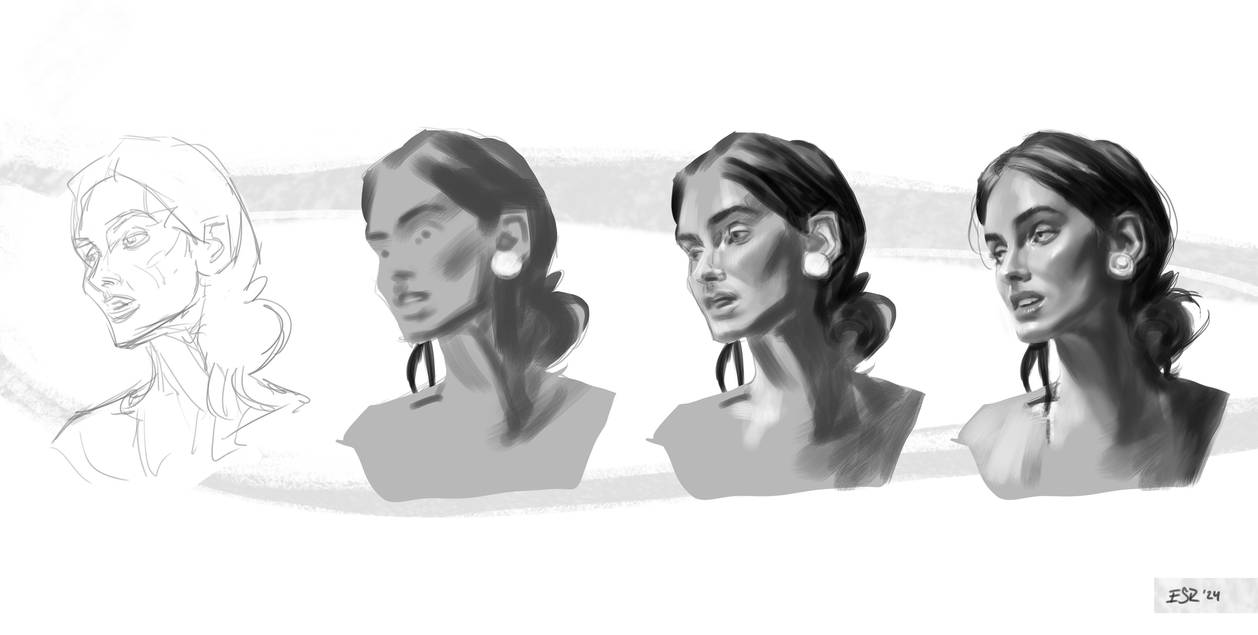 Process Update Portrait Digital Portrait Process by EricSRiffe on DeviantArt
