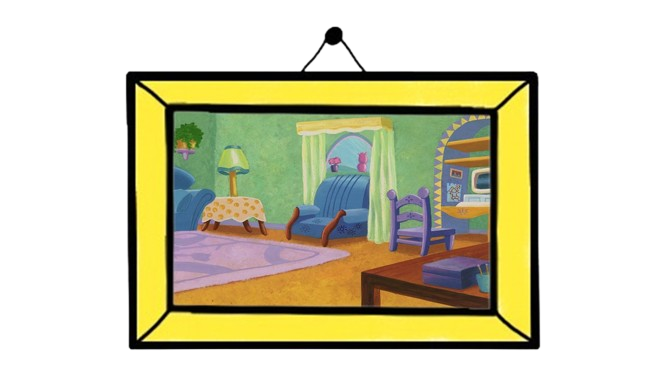 Dora Frame Yellow Picture Frame with Dora's Living Room by lelekjohn on DeviantArt