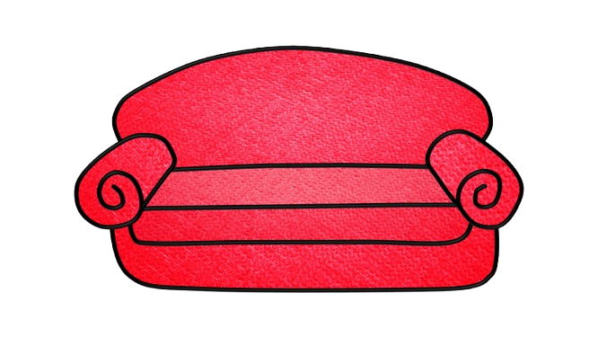 Red Thinking Couch (my updated version 01) by lelekjohn on DeviantArt