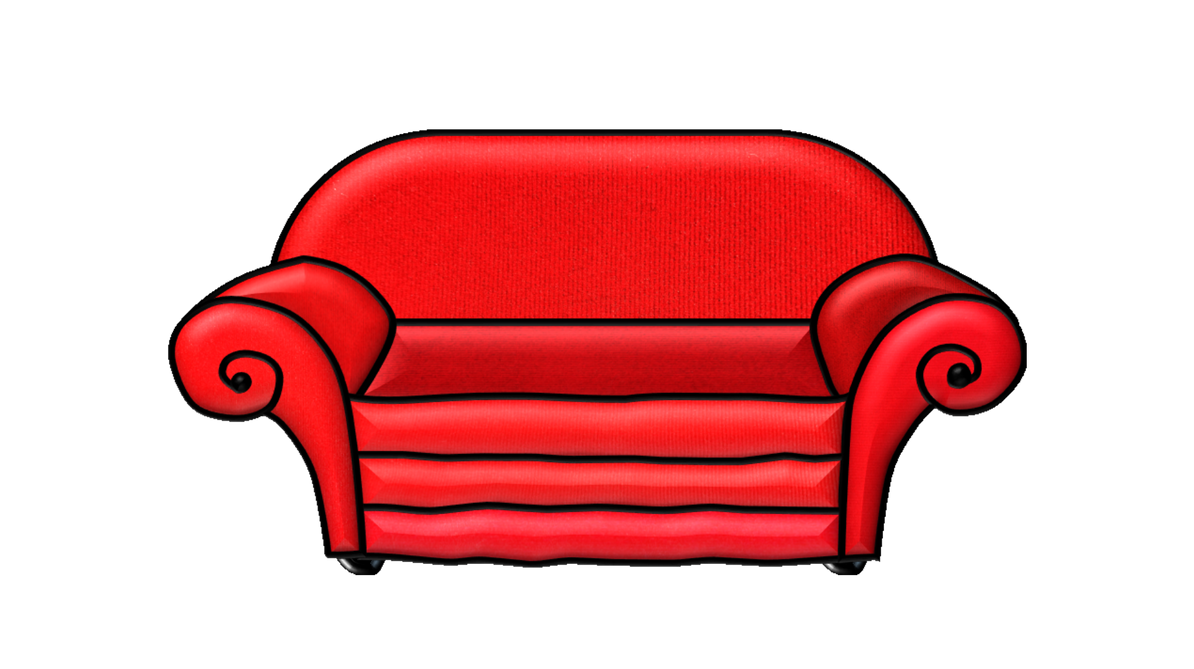 Red Thinking Couch (my updated version 03) by lelekjohn on DeviantArt