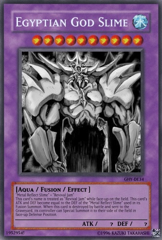 yugioh card egyptian god slime RA01-EN029 :: Collector's Rare 1st Edition This card can be treated as 1 or 3 Tributes for the Tribute Summon of a monster Egyptian God Slime card by