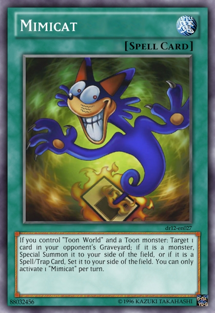 mimicat yugioh card DRL2-EN027 Secret Rare 1st Edition Near Mint Special Summon it to your side of the field Mimicat by Arubinred1 on DeviantArt