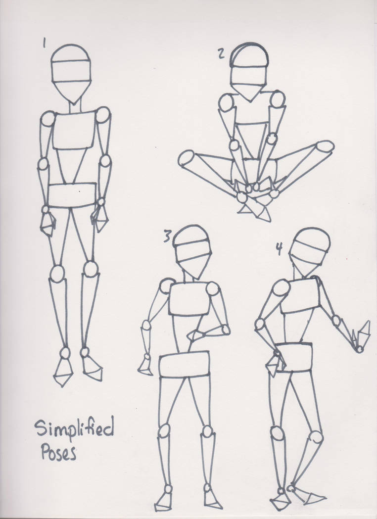Simp Draw Poses Simplified Poses by HightopKinsleighFAN on DeviantArt