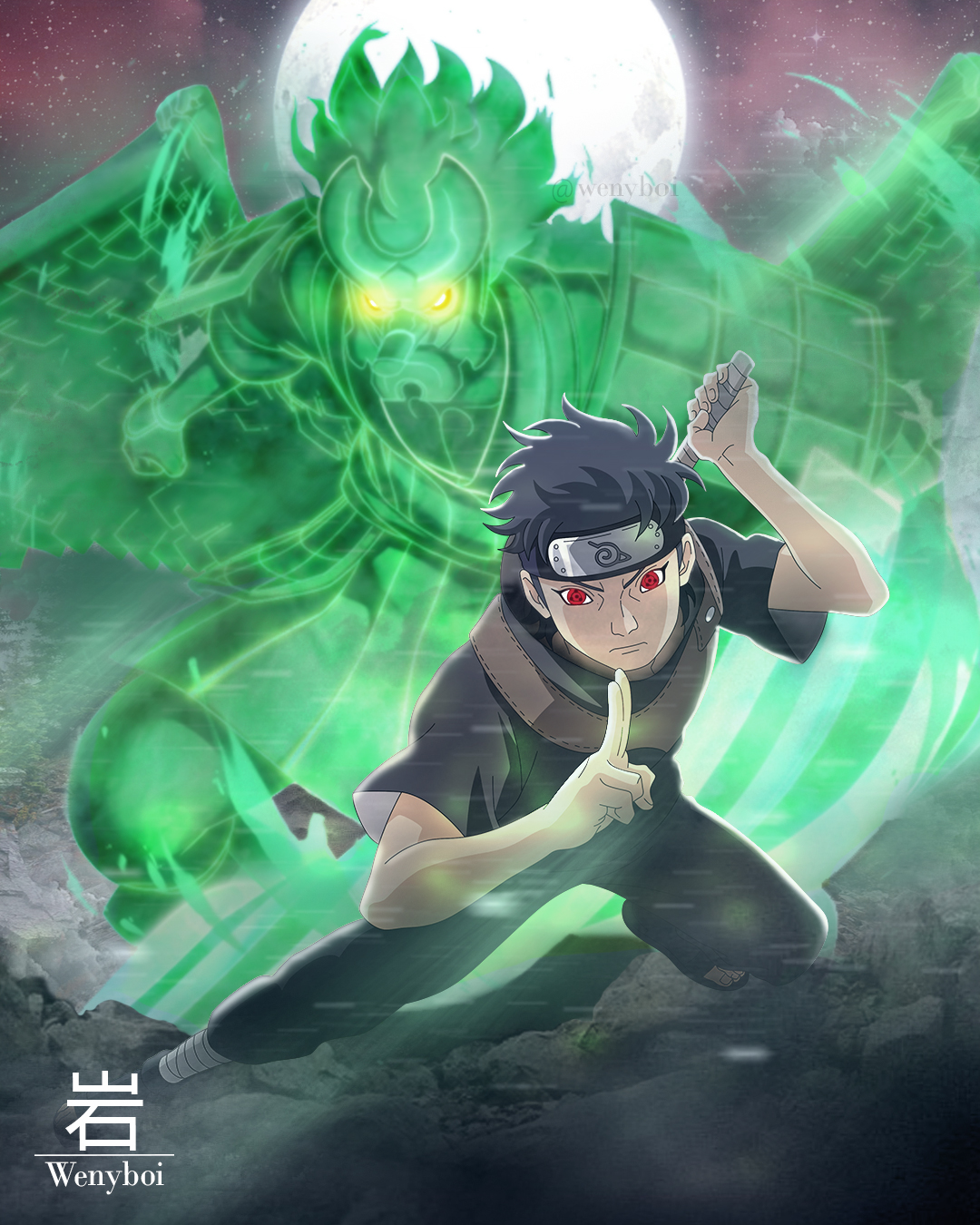 Shisui Uchiha-Artwork by @Xeionus