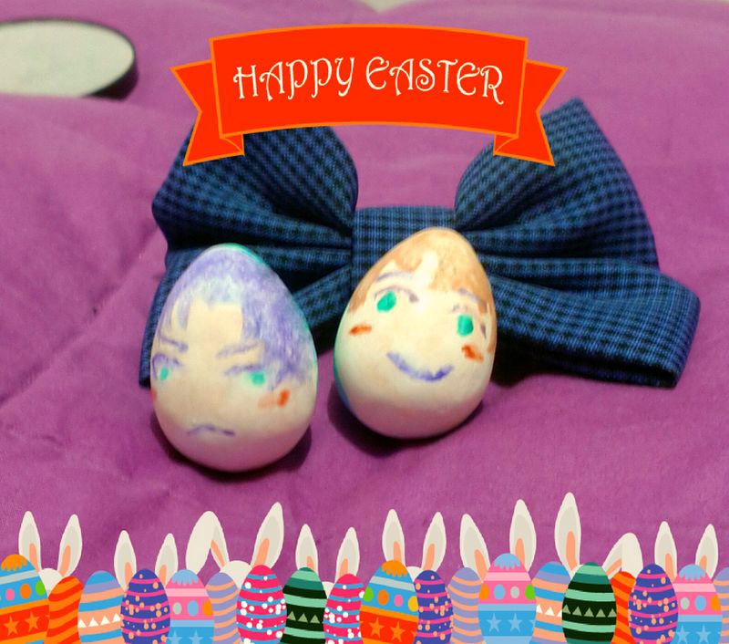 Happy Easter to me- Eren and Levi eggs wtf